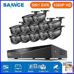 SANNCE 16CH 1080N HD Video DVR 12x 2MP Night Vision CCTV Security Camera System