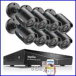 SANNCE 16CH 1080P HDMI 5in1 HD DVR 1500TVL IR CCTV Security Camera System APP US