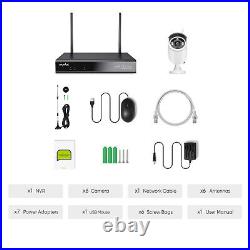 SANNCE 3MP Wireless IP Security Camera System 5MP 8CH NVR WIFI 2 Way Audio CCTV