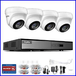SANNCE 4/8CH 5IN1 1080P HDMI DVR White Dome CCTV 3000TVL Camera Security System