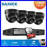 SANNCE 4CH 1080N DVR 1080P Outdoor CCTV Home Security Camera System NO/1TB HDD