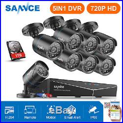 SANNCE 4CH / 8CH 1080P HDMI DVR 720P 1500TVL CCTV IR Security Camera System 1TB