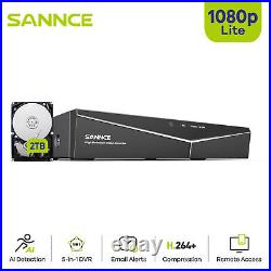 SANNCE 4CH/8CH/16CH 1080P Lite 5in1 DVR Recorder Video fr Security Camera System