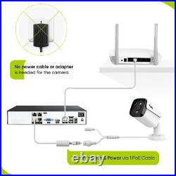 SANNCE 5MP HD PoE Outdoor Security Camera System 4CH NVR Home CCTV Surveillance