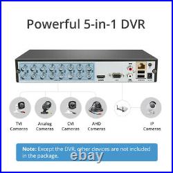 SANNCE 5in1 16CH Security Camera System 1080P HDMI DVR 2MP 3000TVL CCTV IR CUT