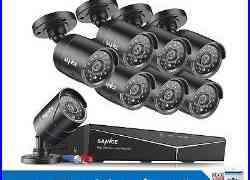 SANNCE 5in1 8CH 1080P HDMI DVR 1500TVL IR CUT CCTV Camera Home Security System