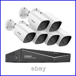 SANNCE 5in1 8CH DVR 1080P Security Camera System CCTV Outdoor AI & Night Vision