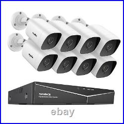 SANNCE 5in1 8CH DVR 5MP Video CCTV Security Camera System Outdoor Night Vision