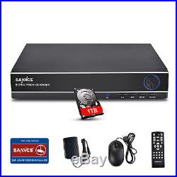 SANNCE 8CH 1080N DVR Home Video Recorder for CCTV Security Camera System 1TB