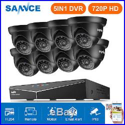 SANNCE 8CH 1080N HD DVR Outdoor 1500TVL IR Cut CCTV Home Security Camera System