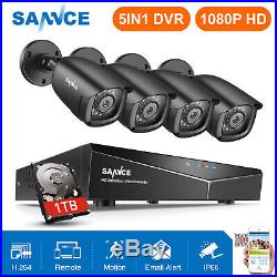 SANNCE 8CH 1080N HDMI DVR Outdoor 1500TVL Video CCTV Security Camera System 1TB