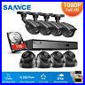 SANNCE 8CH 1080P HDMI 5IN1 DVR HD 1080P CCTV Camera Night Vision Security System
