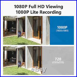 SANNCE 8CH 1080P HDMI DVR CCTV Home 3000TVL Security Camera System Motion Alert