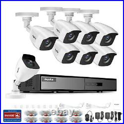SANNCE 8CH 1080P HDMI DVR Outdoor Night Vision 8 2MP CCTV Security Camera System