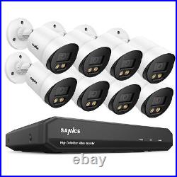 SANNCE 8CH 5MP DVR HD 1080P Security Camera System CCTV Full Color Night Vision