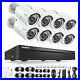 SANNCE 8CH 5MP NVR POE CCTV Security Camera System Outdoor EXIR Night IP Network