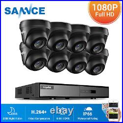 SANNCE 8CH DVR CCTV Security Camera System HD 1080P Outdoor Video Surveillance