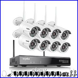 SANNCE HD 1080P CCTV IP Camera Wireless Wifi System 8CH NVR Home Security Kit US