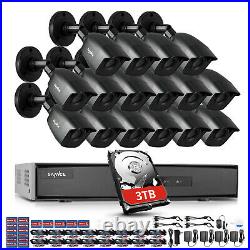 SANNCE HD 1080P Outdoor CCTV Camera 16CH 5IN1 DVR Night Vision Home Security Kit