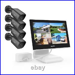 SANNCE HD 1080P Security Camera System 10.1'' Monitor 4CH DVR Outdoor EXIR Night