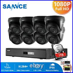 SANNCE Outdoor 3000TVL Dome CCTV Camera 5IN1 8CH 1080P HDMI DVR Security System