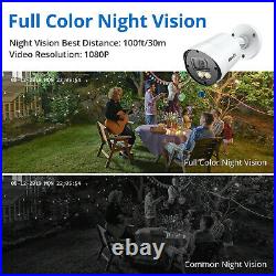SANNCE True 1080P Colorful Night Vision CCTV 2MP Security Camera System 8CH DVR