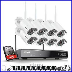 SANNCE Wireless 8CH NVR HD 1080P Security IP Camera System CCTV IR Night Vision