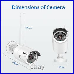 SANNCE Wireless 8CH NVR HD 1080P Security IP Camera System CCTV IR Night Vision