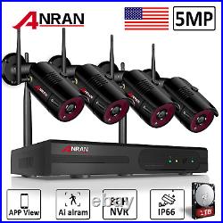 Security Camera System Home Wireless 5MP CCTV Outdoor WiFi 4CH NVR 1TB HDD IP66