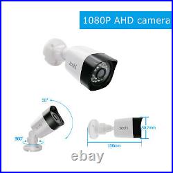 Security Camera System Outdoor AHD CCTV Home 1080P HD 4CH DVR HDMI With 1TB IR