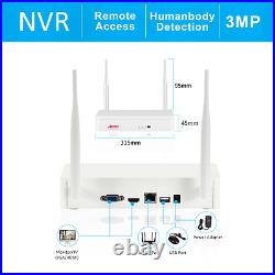 Security Camera System Outdoor Wireless Audio Wifi Home CCTV 3MP HD 8CH NVR Kit