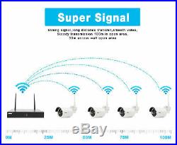 Security Camera System Wireless Home 960P HD 4CH WIFI NVR CCTV Outdoor cameras