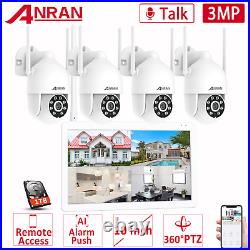Security Camera System Wireless Outdoor 8CH 10 Monitor Dome CCTV 1TB 2Way Audio