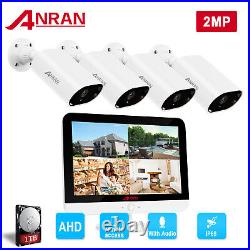 Security Camera System With 12 Monitor Outdoor 8CH 5MP DVR 1080P CCTV 1TB HDD