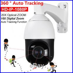 Security H. 265 Auto Tracking 2MP POE IP PTZ Camera HD 1080P 20X 16X Digital ZOOM