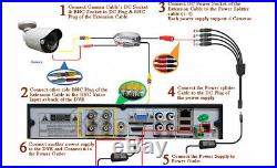 Sikker 4 Channel DVR Recorder indoor outdoor Surveillance Camera Security System