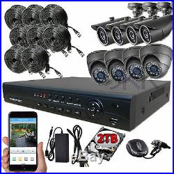 Sikker 8 CH Channel AHD-H 1080P CCTV DVR 2 Megapixel Camera Security System 2TB