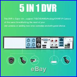 Smart Home CCTV Security System 4CH 1080N AHD DVR+4XOutdoor 1500TVL 720P Cameras