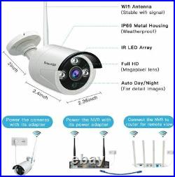 SmartSF 1080p Wireless Security Camera System 8CH WIFI NVR with Hard Drive 1TB