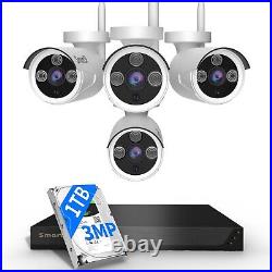 SmartSF 3MP WIFI 8CH IP 2K NVR Outdoor Wireless Security Camera System CCTVaudio