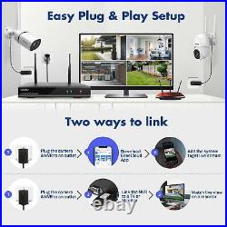 SmartSF HD 3MP Wireless wifi Security Camera System 8CH WIFI NVR kit 2-way Audio