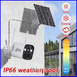 Solar & Battery Powered Outdoor CCTV Security Camera WiFi Wireless Home Audio IR
