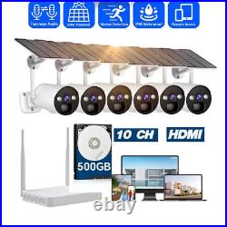 Solar Battery Powered Security Camera System Outdoor Wireless Wifi Home IP CCTV