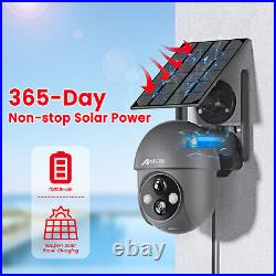 Solar & Battery Powered Wireless Security Camera System WifI Audio CCTV Outdoor