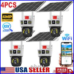 Solar Battery Powered Wireless WiFi Outdoor Pan/Tilt Home Security Camera System