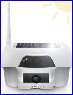 Solar Powered Wireless Outdoor WIFI IP Surveillance Camera Audio CCTV System