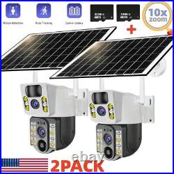 Solar Security Dual Lens Camera Outdoor Home 6MP Wifi Wireless IP Cam PTZ CCTV