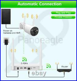 Solar WiFi Security IP camera CCTV system kit 8CH wireless 3MP MIC IPC HDD