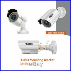 TMEZON 1080P AHD CCTV Security Camera System Home Outdoor 8CH 1TB DVR IR Night
