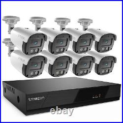 TMEZON 4/8CH DVR 1080P Security Camera System Outdoor H. 265+ Lite Home CCTV Kit
